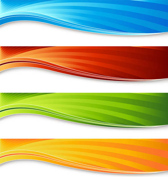 Four Colorful Banners - Vector download