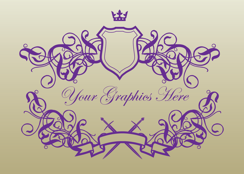 Purple Royal Banner Shields Purple Royal Banner Shields