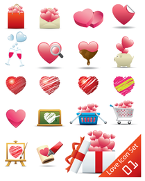 ícone romântico em forma de coração 2