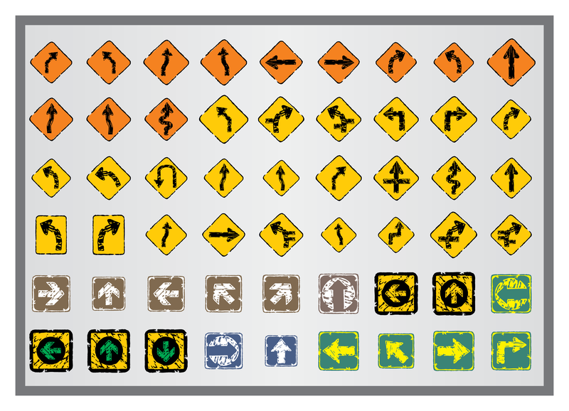 Icono de señales de tráfico antiguo