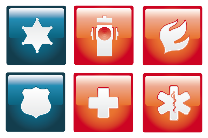 Conjunto de iconos de Vector de emergencia
