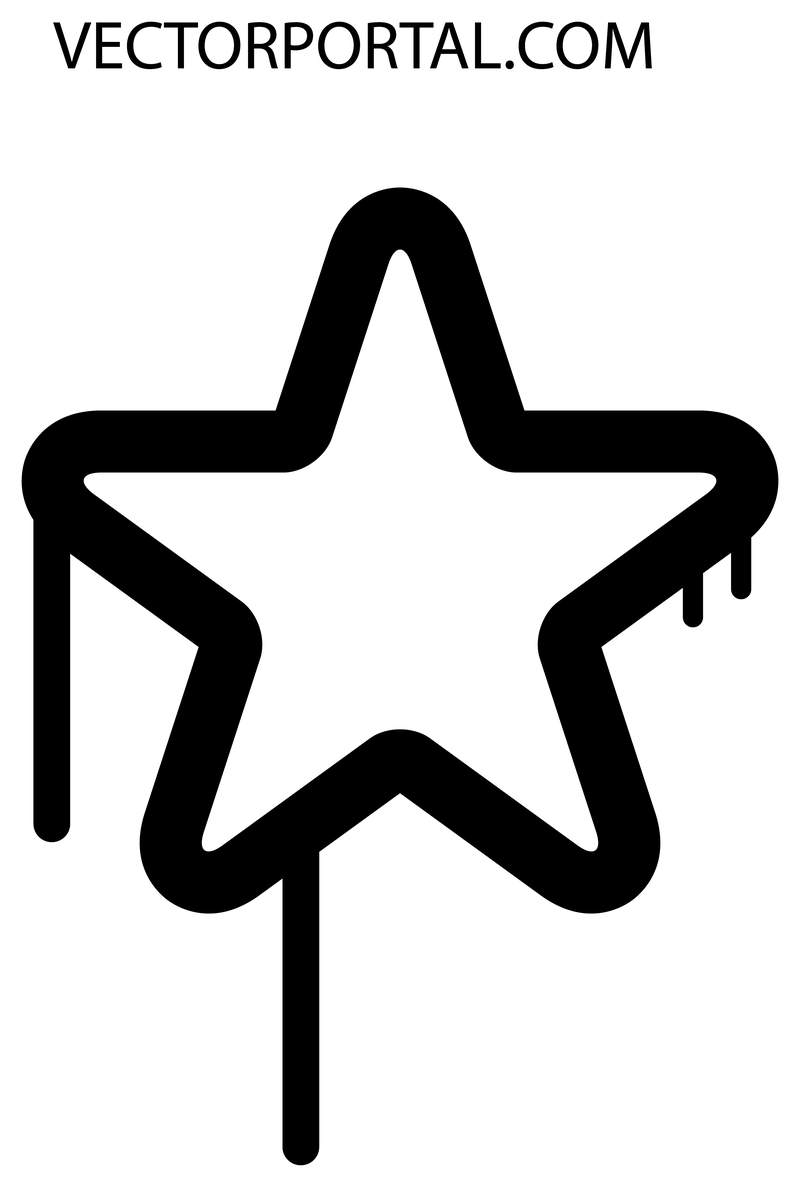 Drippy Star - Vector download