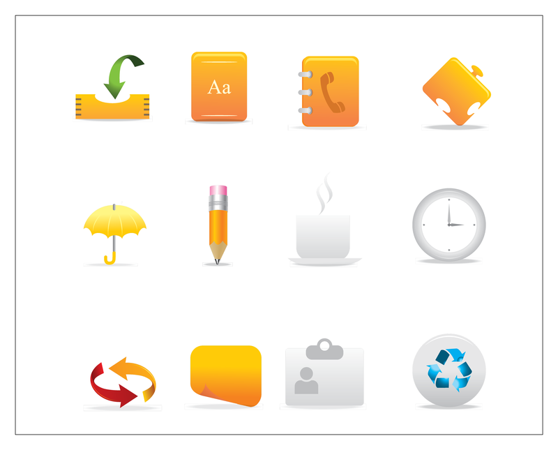 Einfaches Office Icons Set