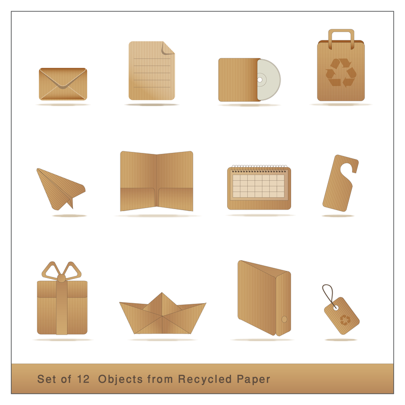 Gegenstände aus Recyclingpapier