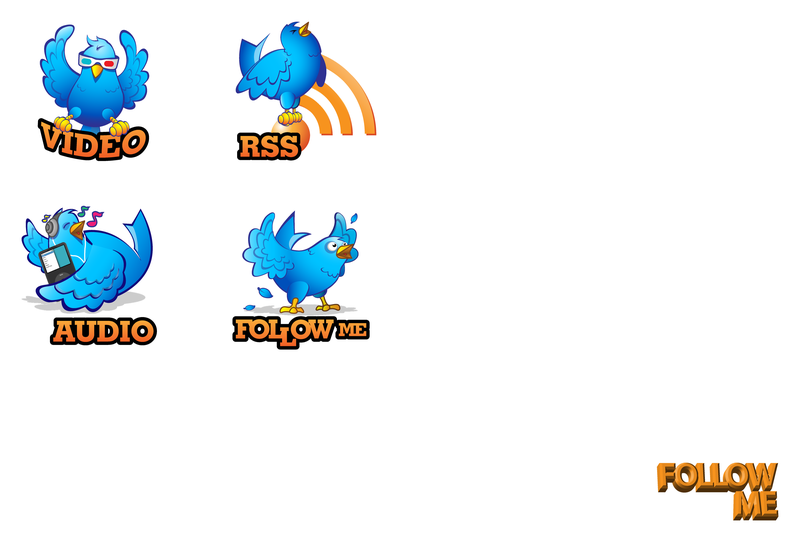 vetor do ícone do pássaro do twitter