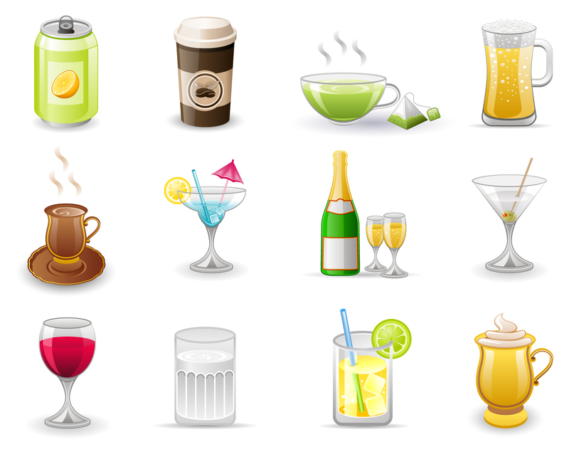 Conjunto de ícones de bebidas