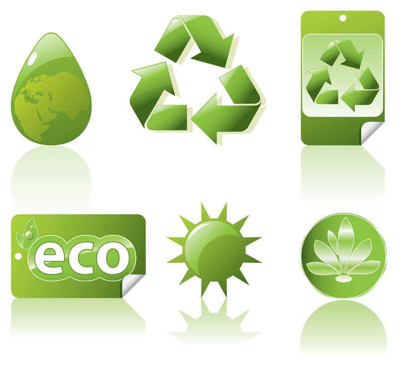 6 3D-Ökologie-Recycling-Symbolsatz