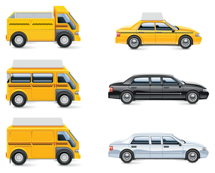 Isolated transport icon set Isolated transport icon set