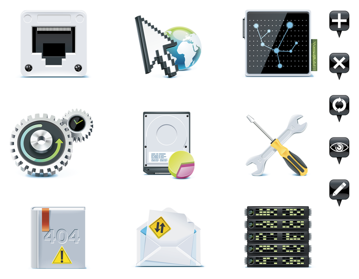 Server theme icon vector Server theme icon vector