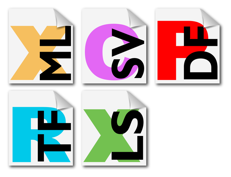 Erweiterungssymbole für Dateitypen
