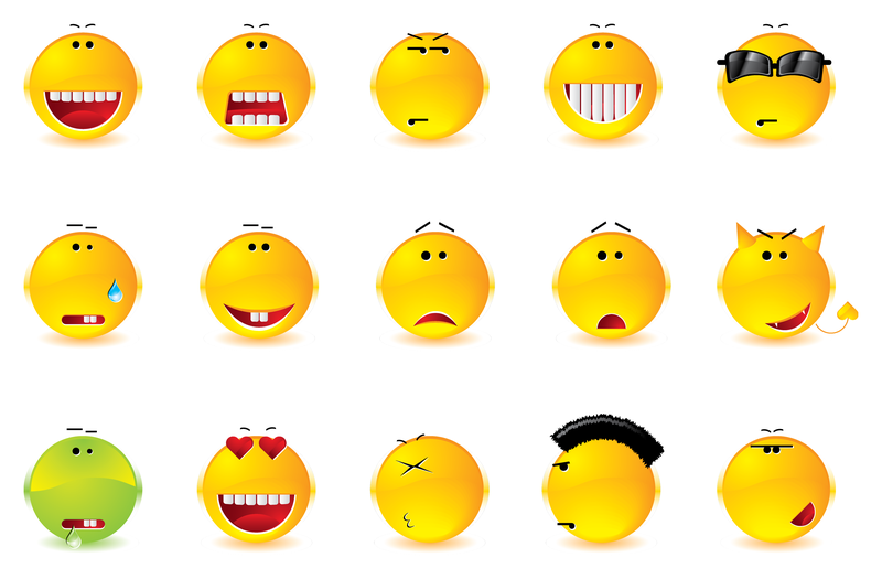 Emoticons cheios de expressões