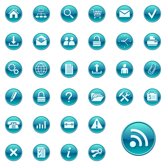 Simple blue circular icon Simple blue circular icon