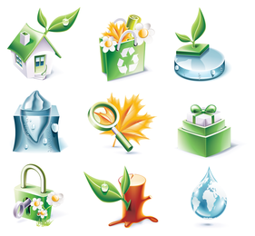 icono tridimensional vector ambiental