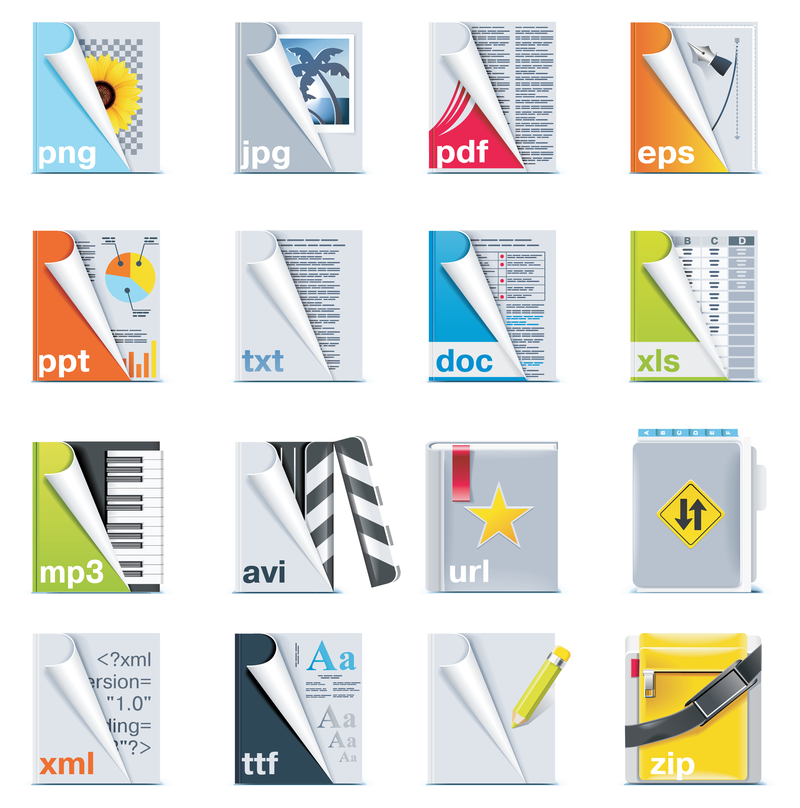 vector de icono de formato de archivo