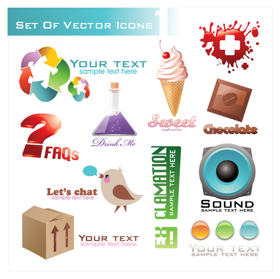 Icono tridimensional vectorial Icono tridimensional vectorial