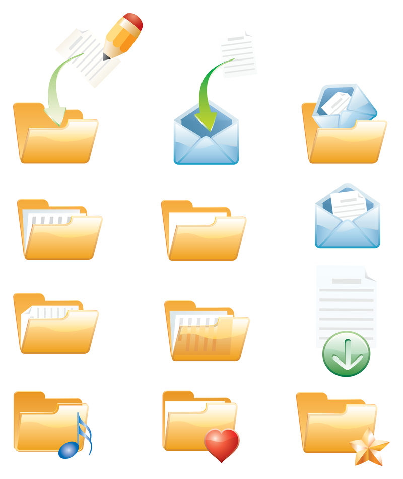 Folder icon vector cute - Vector download