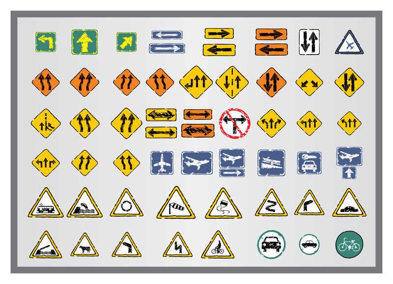 Icono de señales de tráfico antiguo 3