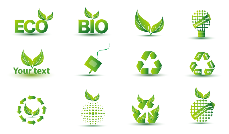 Conjunto de iconos de eco verde