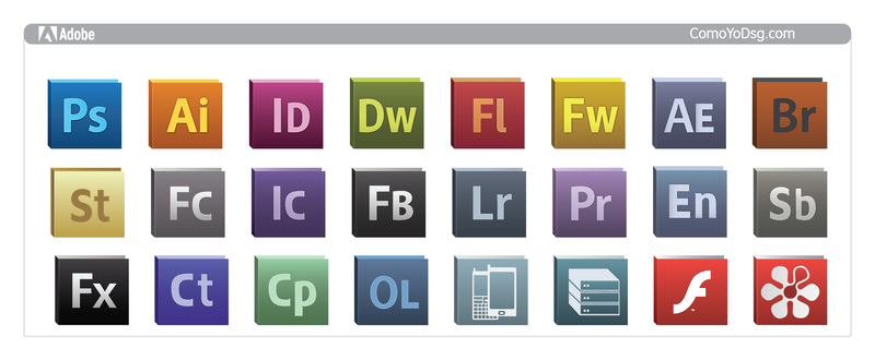 Ícones do logotipo Adobe CS5