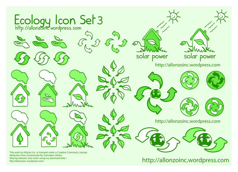 Conjunto de ícones de ecologia