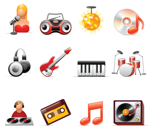 Vector de icono de música