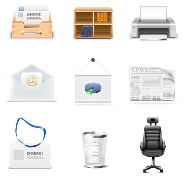 Vector icono de oficina 2 Vector icono de oficina 2
