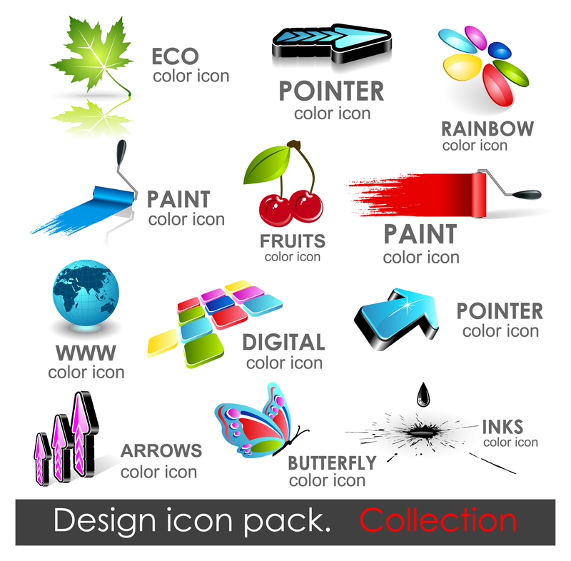 Conjunto de vetores de logotipo de ícones