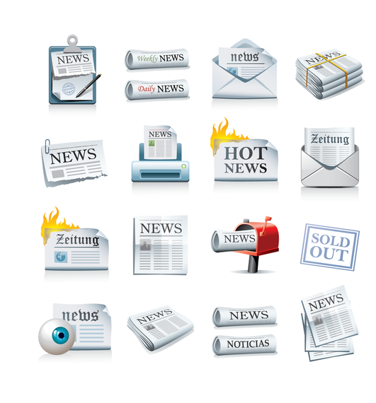 Icono de periódico vector Icono de periódico vector
