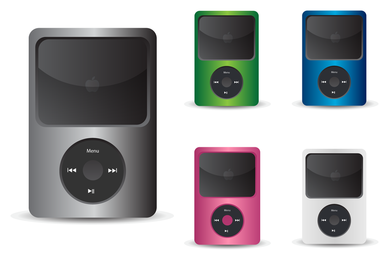 Iconos vectoriales de iPod de música