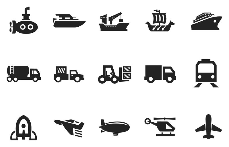Download Vector Transportation Icon Set - Vector download