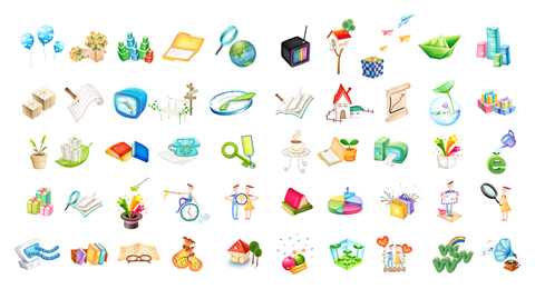 Lindo paquete de vectores de iconos