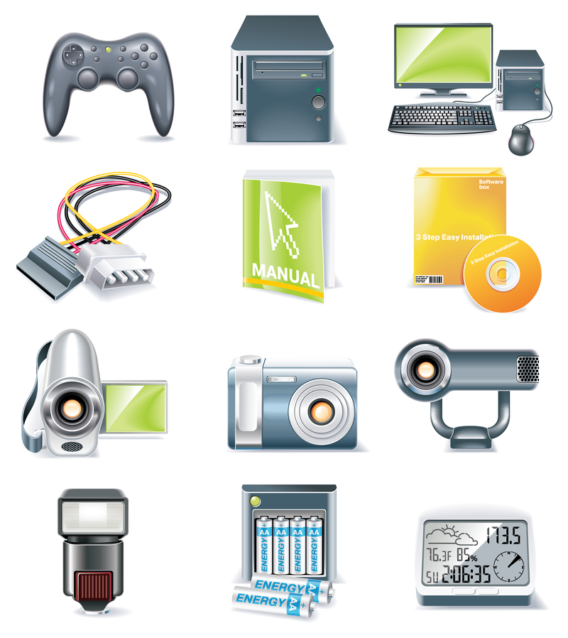 3D-Icon-Set für Spiel- und Unterhaltungsgeräte