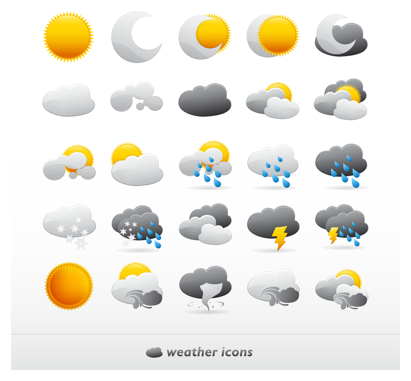 Simple weather icon collection pack - Vector download