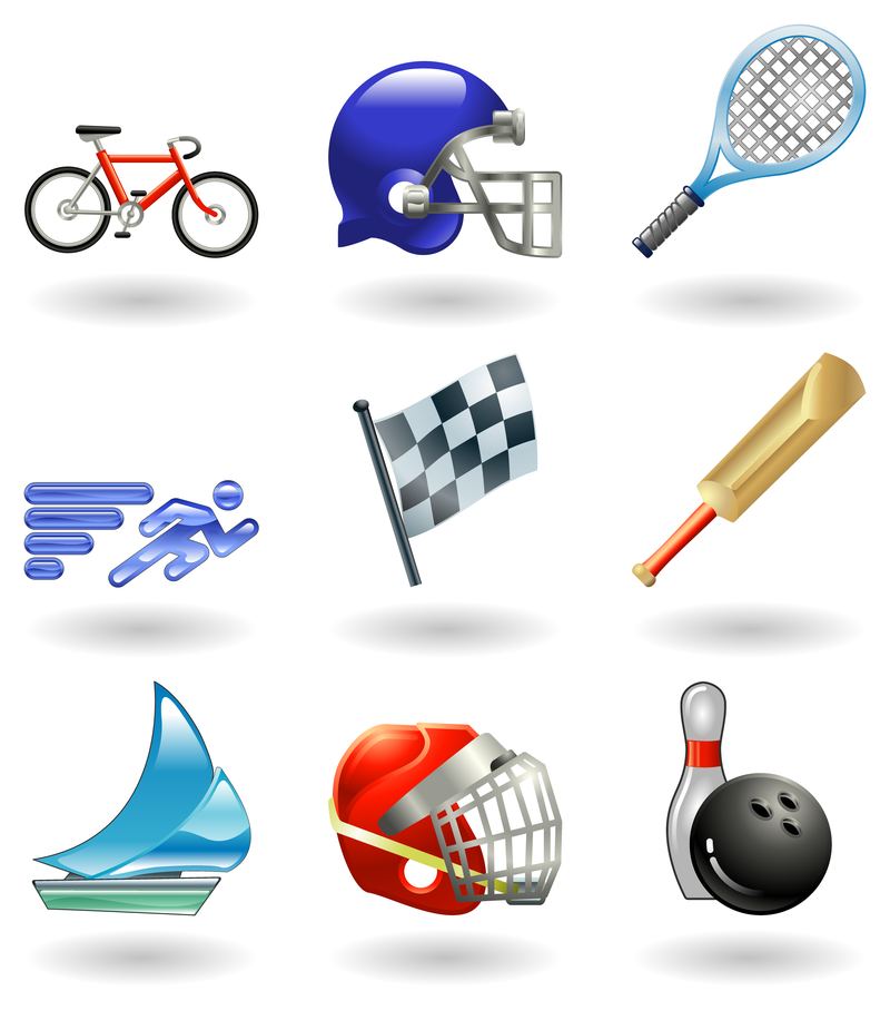 sportbezogene Symbole 1 Vektor