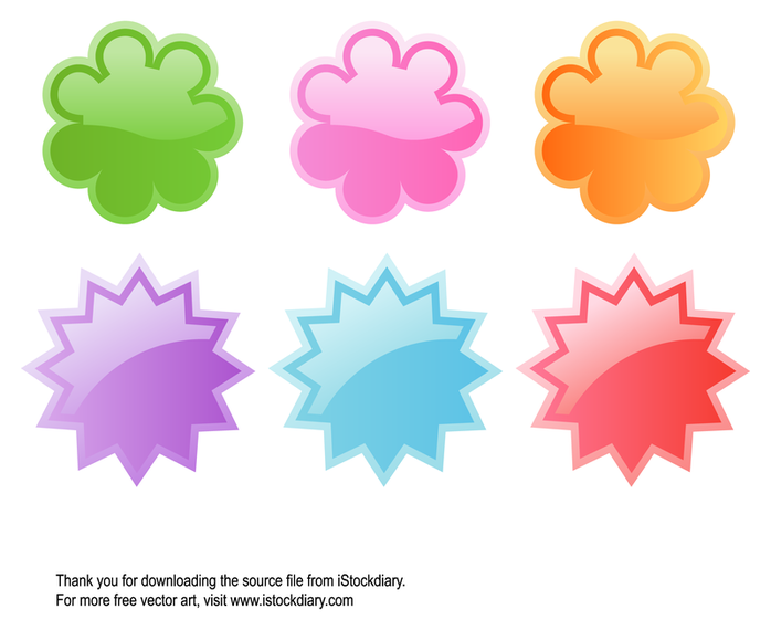 Cute badges vector Cute badges vector