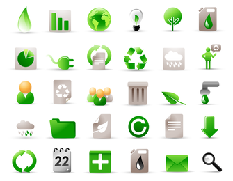 Vector icono verde 5