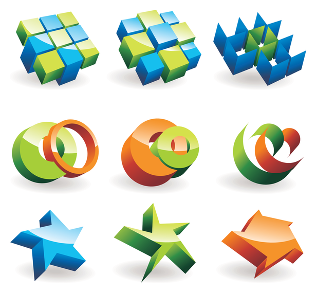 beautiful threedimensional icon vector beautiful threedimensional icon vector