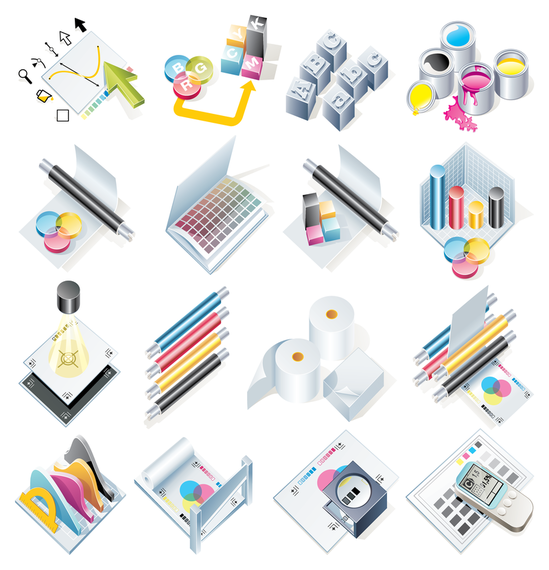 cmyk theme icon vector cmyk theme icon vector