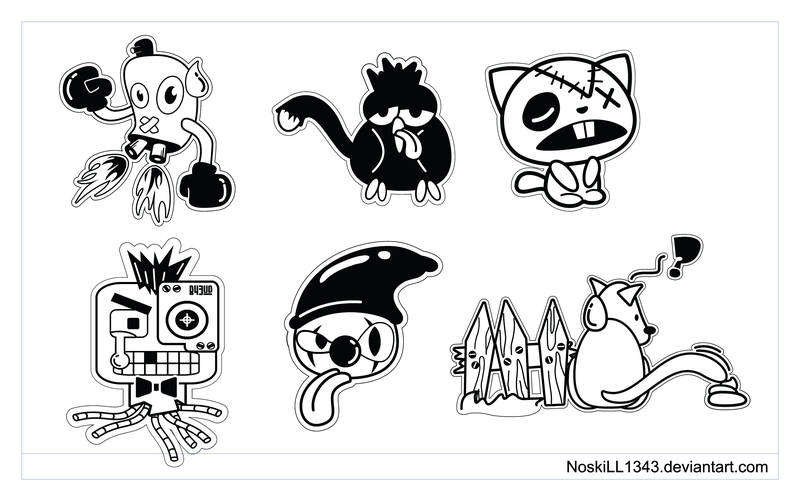 Sticker Art Character Icons Sticker Art Character Icons