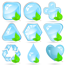 vetor de ícone verde cristal