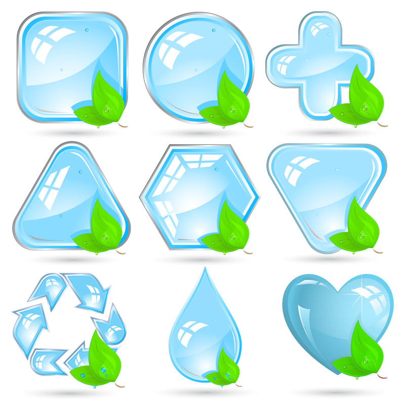 vector de icono de cristal verde