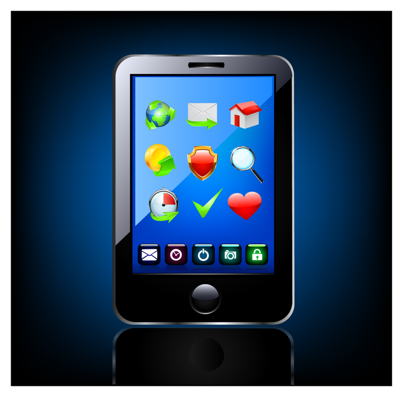 Icono 3d de tableta de teléfono inteligente