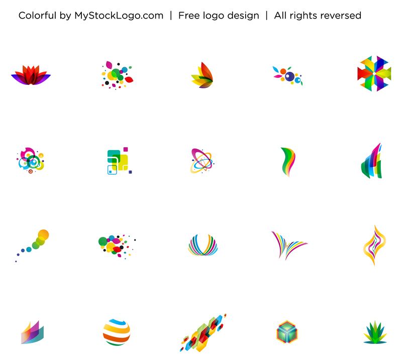 Conjunto de ícones coloridos