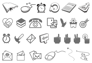 eckige Aufkleber Button Icons