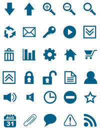 Conjunto de iconos vectoriales gratis 4
