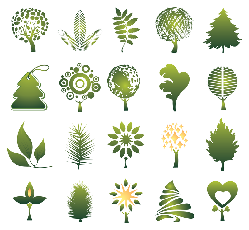 Conjunto de 20 ícones de árvores