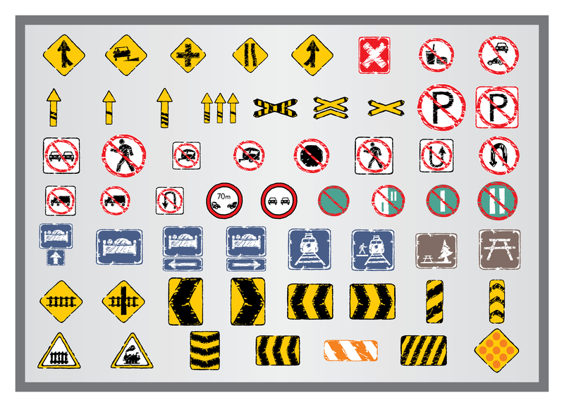 Icono de señales de tráfico antiguo 4
