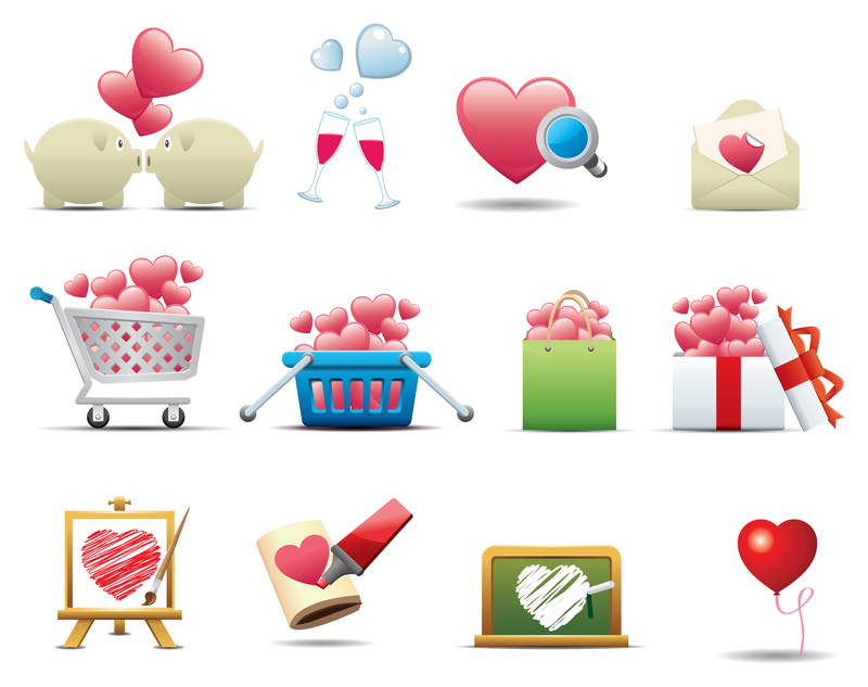 ícone romântico em forma de coração 1