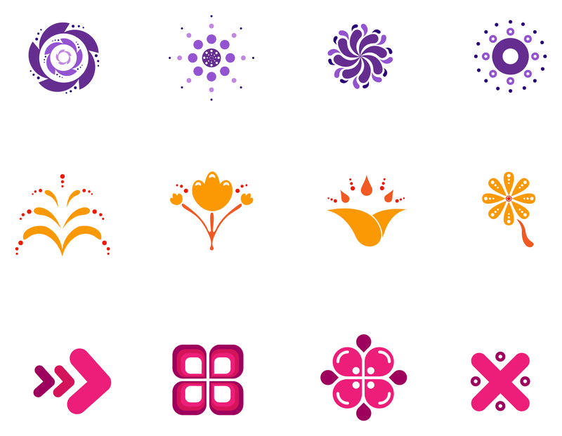 Conjunto de elementos de design de ícones