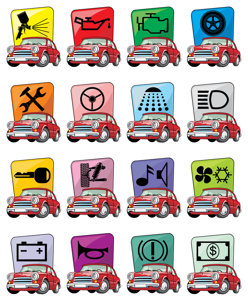Cartoon Auto Symbol Vektor